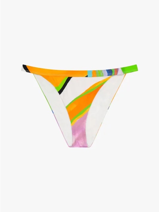 Colorful Abstract Print Bikini Bottom - Multicolor